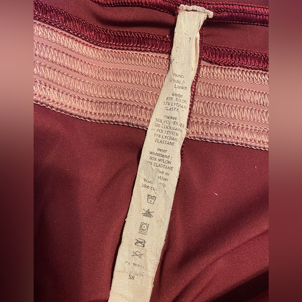 Lulu Lemon Run Crew Tight Deep Ruby Star Ruby Fig… - image 8